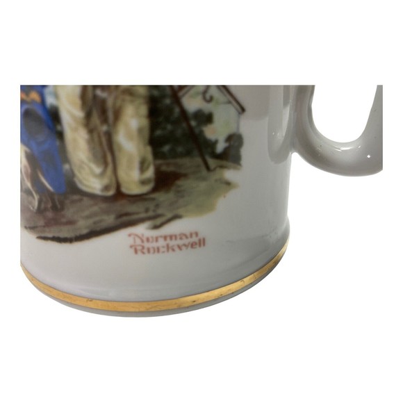Norman Rockwell Sea Farer Large Coffee Mugs Vintage 1985 Set of 3 - Picture 9 of 9
